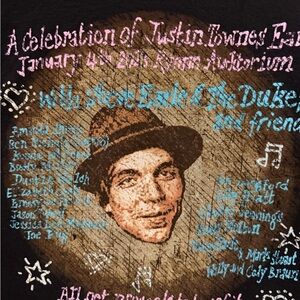 Nashville Justin Townes Earle Memorial Concert T Shirt Ryman 2XL Steve the Dukes